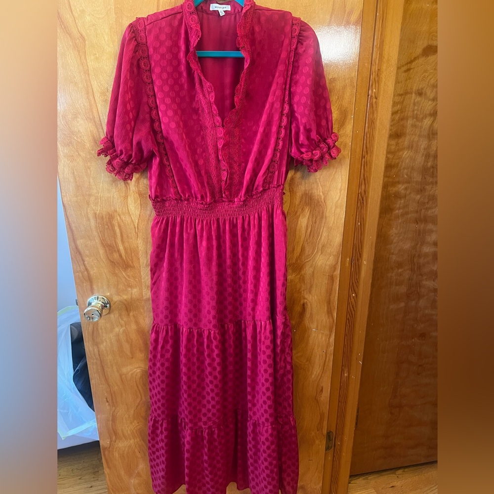 Max studio red holiday dress size XL
